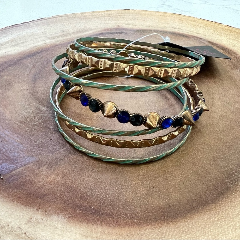 Muse Gold and Blue Bracelet Set
